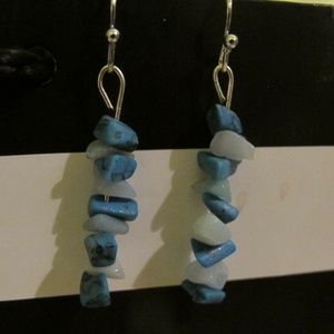 one of a kind blue earrings